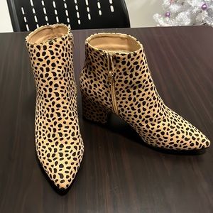 Women’s size 10 Leppard booties. Never worn!